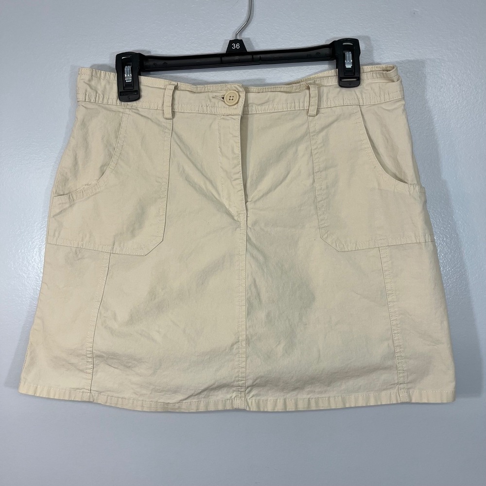 White Stag Womens Khaki Skort Size 10 Cotton Blend Mini skort